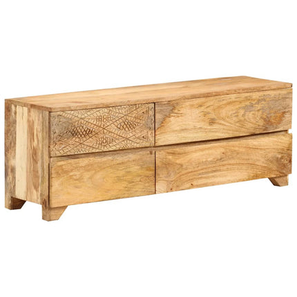 Meuble Tv Bois De Manguier Solide 110X30X40 Cm