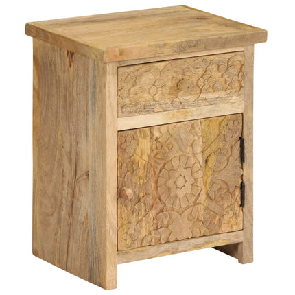 Table De Chevet Bois De Manguier Massif 40X30X50 Cm