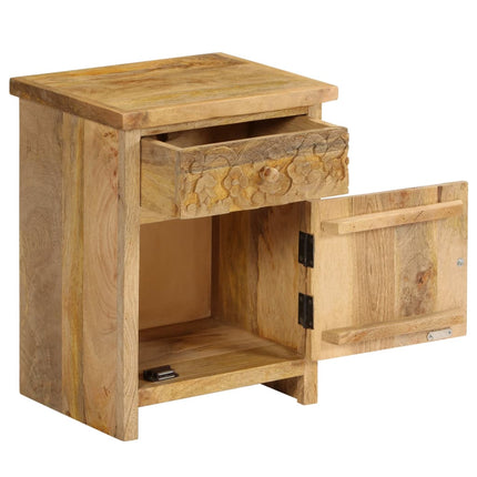 Table De Chevet Bois De Manguier Massif 40X30X50 Cm