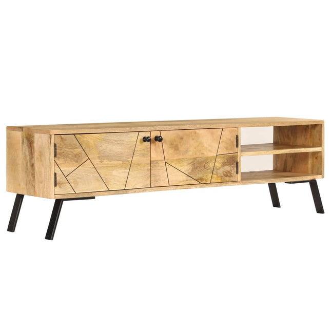 Meuble Tv Bois De Manguier Massif 140X30X40 Cm