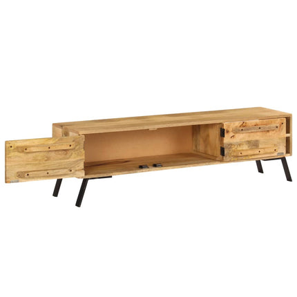 Meuble Tv Bois De Manguier Massif 140X30X40 Cm