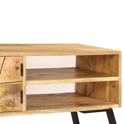 Meuble Tv Bois De Manguier Massif 140X30X40 Cm