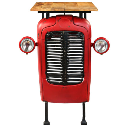 Table De Bar Forme De Tracteur Bois De Manguier Massif Rouge
