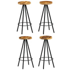 Chaises De Bar Lot De 4 Bois De Manguier Solide