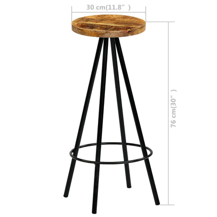 Chaises De Bar Lot De 4 Bois De Manguier Solide