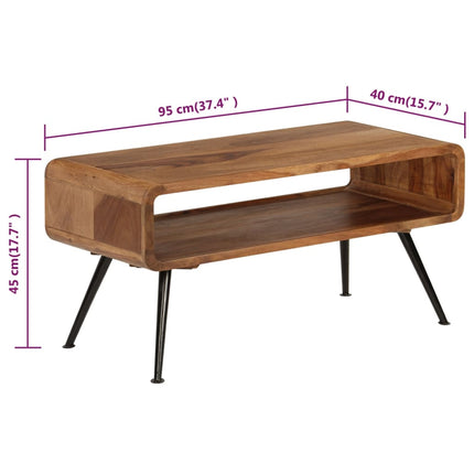 Table Basse Bois Massif 95X40X45 Cm