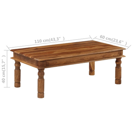 Table Basse Bois Massif 110X60X40 Cm