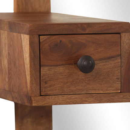 Miroir Cosmétique Avec 2 Tiroirs Bois Solide De Sesham