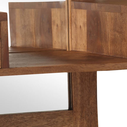 Miroir Cosmétique Avec 2 Tiroirs Bois Solide De Sesham