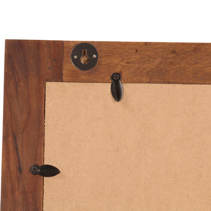 Miroir Cosmétique Avec 2 Tiroirs Bois Solide De Sesham