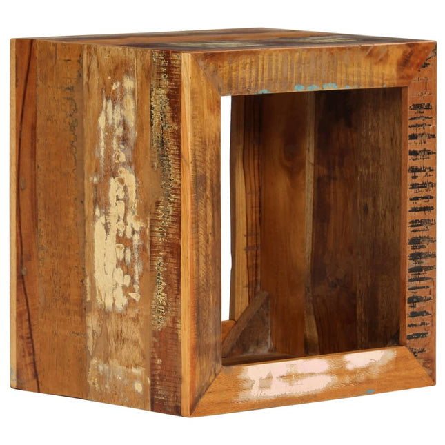 Tabouret 40X30X40 Cm Bois De Récupération Solide