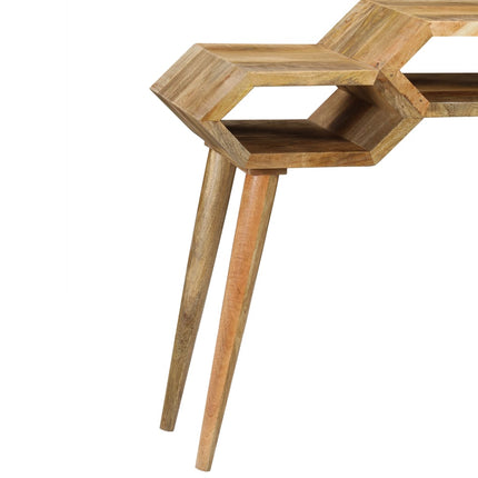 Table Console Bois De Manguier Massif 90 X 35 X 76 Cm