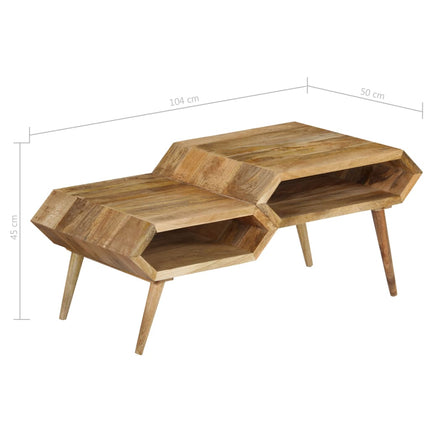 Table Basse Bois De Manguier Massif 104X50X45 Cm