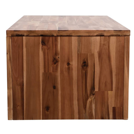 Table Basse Bois D'acacia Massif 90X50X37,5 Cm