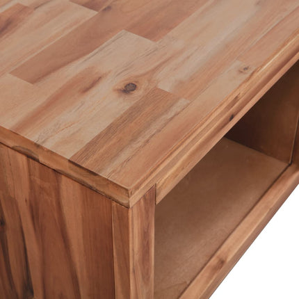 Table Basse Bois D'acacia Massif 90X50X37,5 Cm