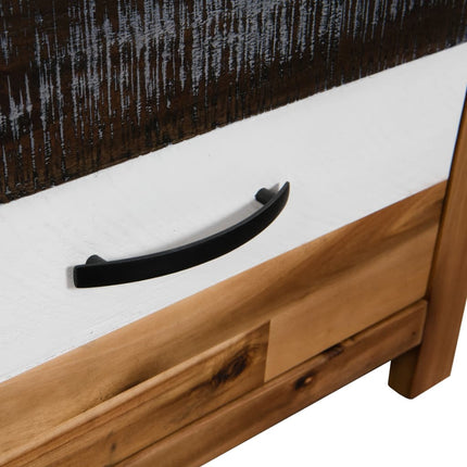 Table Basse Bois D'acacia Massif 90X50X37,5 Cm