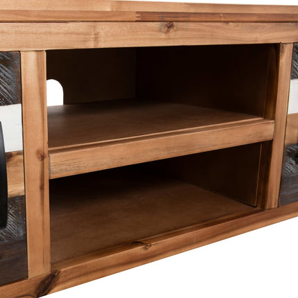 Meuble Tv Bois Massif D'acacia 120 X 35 X 40 Cm