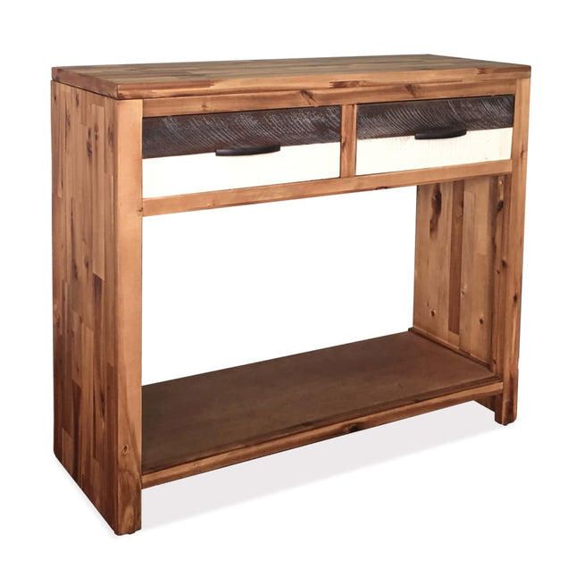 Table Console Bois D'acacia Massif 86 X 30 X 75 Cm