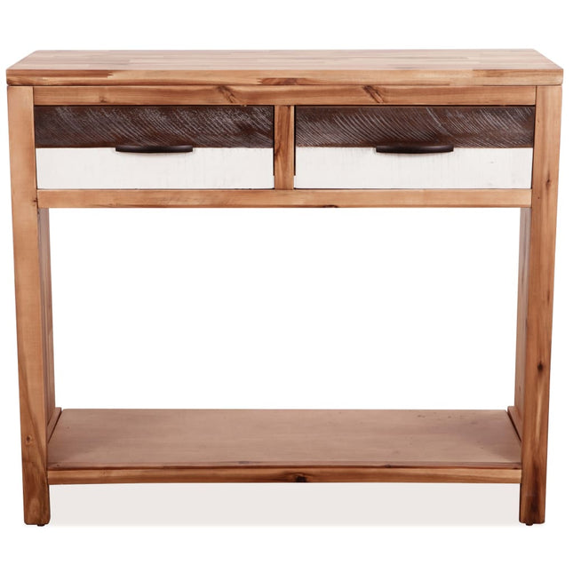 Table Console Bois D'acacia Massif 86 X 30 X 75 Cm
