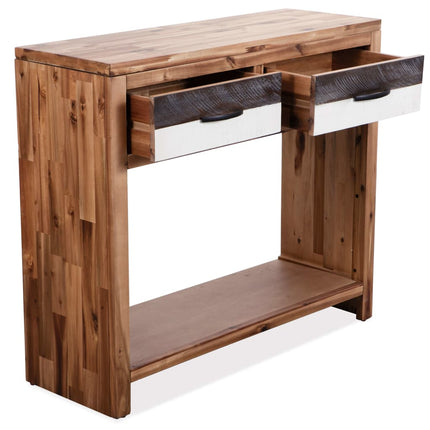 Table Console Bois D'acacia Massif 86 X 30 X 75 Cm