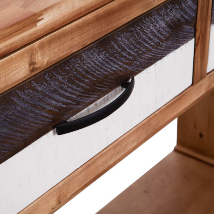 Table Console Bois D'acacia Massif 86 X 30 X 75 Cm