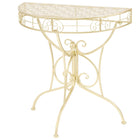 Table D'appoint Vintage Demi-Ronde Métal 72X36X74 Cm É