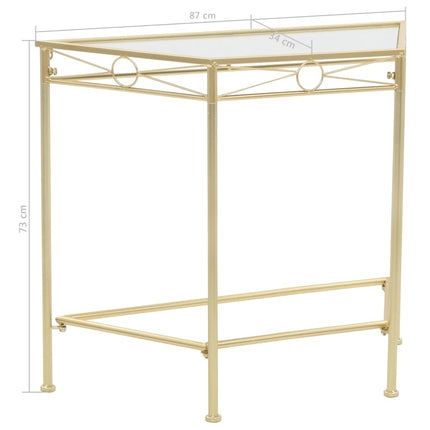 Table D'appoint Style Vintage Métal 87 X 34 X 73 Cm