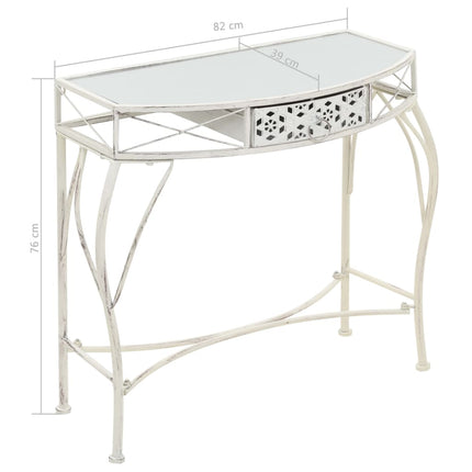 Table D'appoint Style Français Métal 82 X 39 X 76 Cm