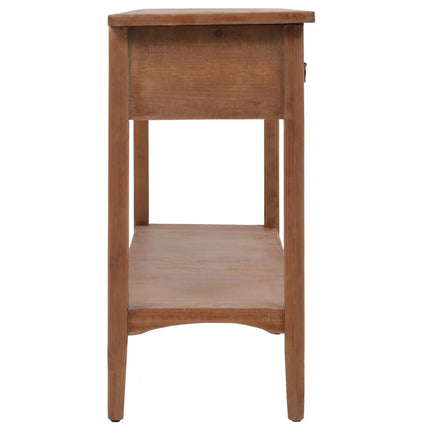 Table Console Bois De Sapin Massif 126 X 40 X 77,5 Cm Marron