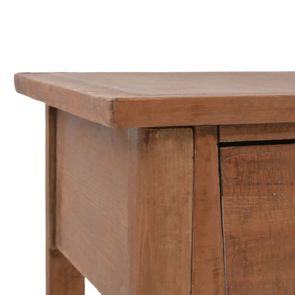 Table Console Bois De Sapin Massif 126 X 40 X 77,5 Cm Marron