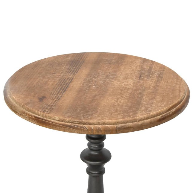 Table D'appoint Bois De Sapin Massif 40 X 64 Cm Marron