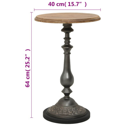 Table D'appoint Bois De Sapin Massif 40 X 64 Cm Marron