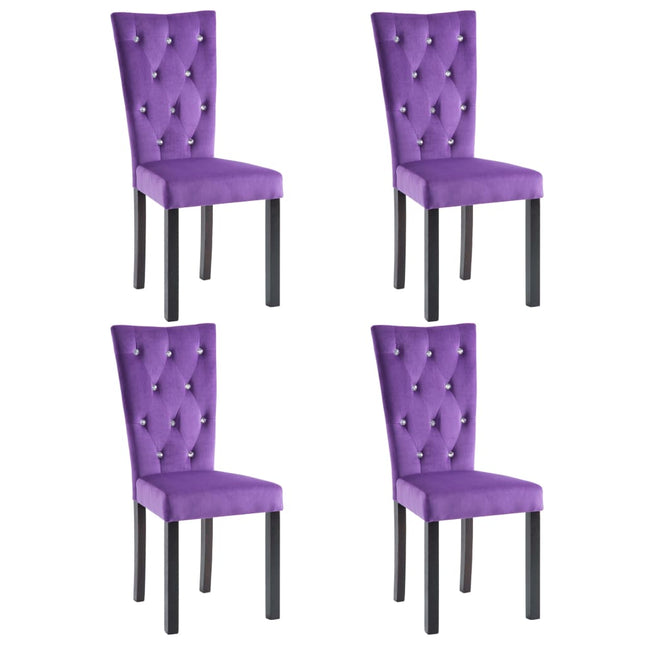 Chaises À Manger Lot De 4 Velours
