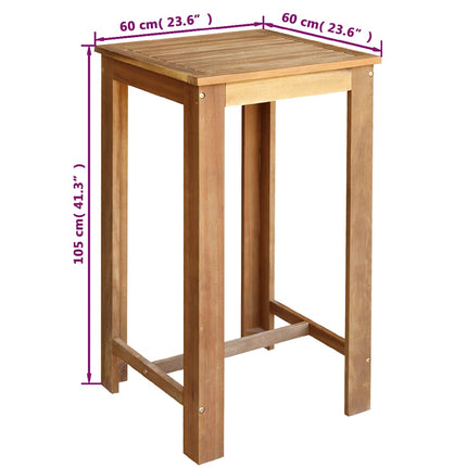 Table De Bar Bois D'acacia Massif