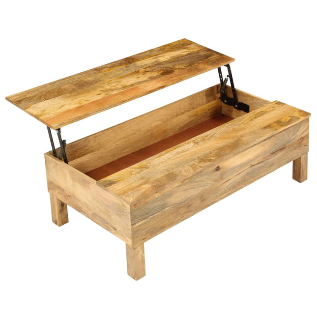Table Basse Bois De Manguier Massif 110X55X35 Cm