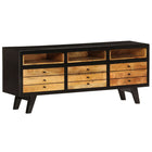 Meuble Tv Bois De Manguier Massif 120X30X50 Cm