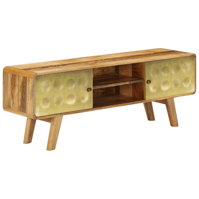 Meuble Tv Bois De Manguier Massif 120X30X45 Cm