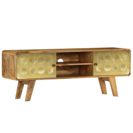 Meuble Tv Bois De Manguier Massif 120X30X45 Cm