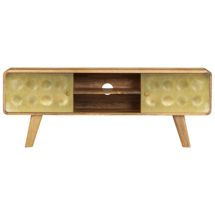 Meuble Tv Bois De Manguier Massif 120X30X45 Cm