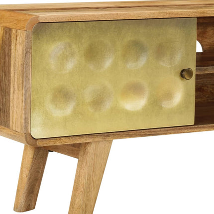 Meuble Tv Bois De Manguier Massif 120X30X45 Cm