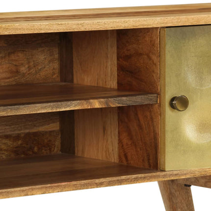 Meuble Tv Bois De Manguier Massif 120X30X45 Cm