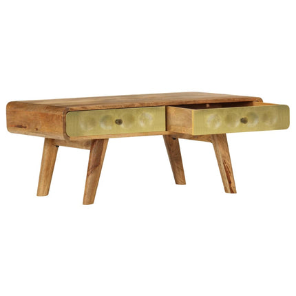 Table Basse Bois De Manguier Massif 90X50X40 Cm