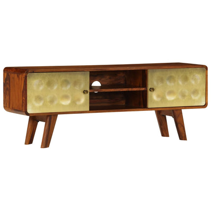 Meuble Tv Bois De Manguier Massif 120X30X45 Cm