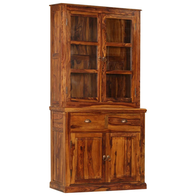 Armoire À Vitrine Bois Massif