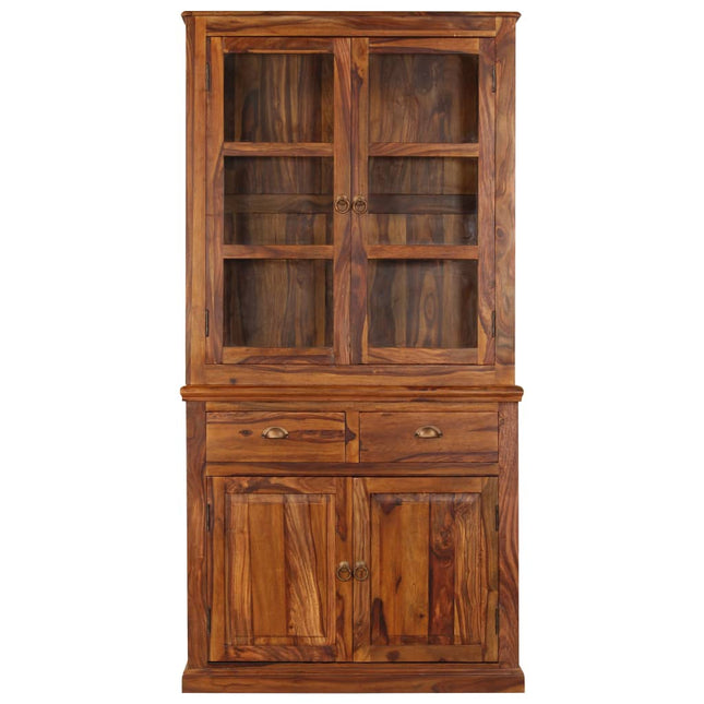 Armoire À Vitrine Bois Massif