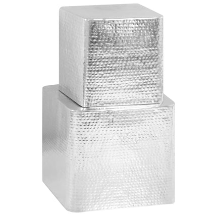 Tables Basses 2 Pcs Argenté Aluminium