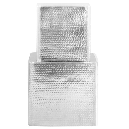 Tables Basses 2 Pcs Argenté Aluminium