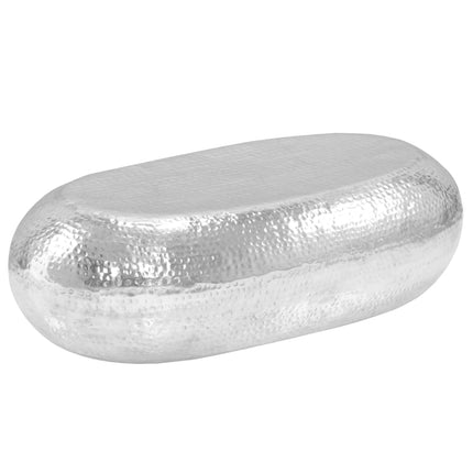 Table Basse Argenté 100X50X28 Cm Aluminium