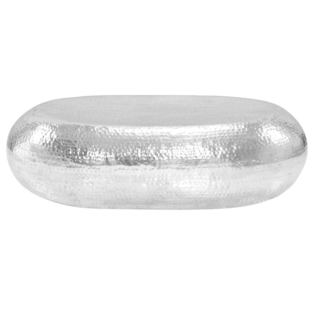 Table Basse Argenté 100X50X28 Cm Aluminium