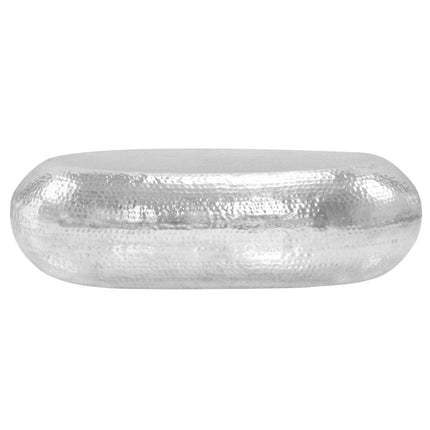 Table Basse Argenté 100X50X28 Cm Aluminium